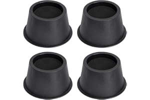 BTSKY Set of 4 Pieces 5cm Round Bed Risers Chair Risers Desk Risers Table Risers Sofa Riser Circular Furniture Risers Lifts (Black)