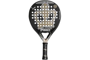 Black Crown - Piton Limited Padel Piton - Forme Ronde - Surface Rugueuse - Contrôle et Puissance - Protecteur de Cadre - Poids 355 GR - Cadre 38 mm - Résistant - Balance Moyen