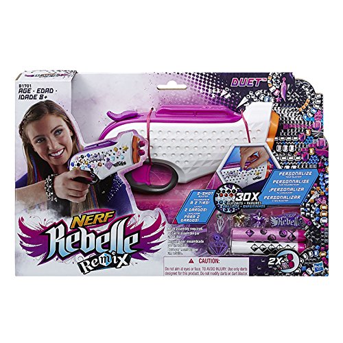 Nerf Rebelle Duet Remix 2-Shot Dart Blaster Glitzbits Double Barrel Weapon Personalize Girls Outdoor Toy Games Adventure Garden Nerf Rebelle Duet Remix 2-Shot Dart Blaster Glitzbits Double Barrel Weapon Personalize Girls Outdoor Toy Games Adventure Garden