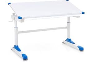 ‎FINEBUY MÖBEL ZUM WOHLFÜHLEN FineBuy Design Kinderschreibtisch SV52297 Holz 119 x 67 cm Maltisch | Neigbarer Mädchen Schülerschreibtisch | Höhenverstellbarer Kinder - Schreibtisch | Kindertisch Tischgestell Metall