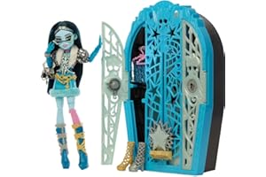 Monster High Monstrueux Secrets Frankie Stein Coffret Énigmes à Hauntlywood avec poupée, Dressing et Plus de 19 Surprises Glamour, Dont des vêtements pour poupée, JBG81