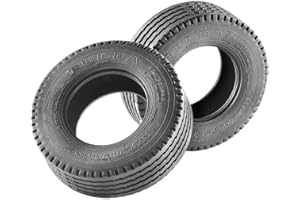 CARSON MODELLSPORT Carson 500907012 1:14 Fulda Multitonn 2 Breitreifen (2) - Modellbauzubehör, Truck Modellbau, RC Fahrzeug, RC Reifen, Schwarz