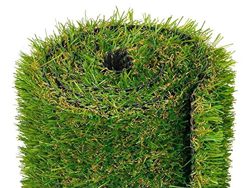 Kunstrasen Arizona – Muster | hochwertige Echtrasenoptik | Florhöhe 26 mm | Gewicht 2.000g/m² | UV-Sicher | mit Drainagefunktion und Wasserdurchlässig 60 Liter/Min/m² | Kunststoffrasen | Rollrasen - 3