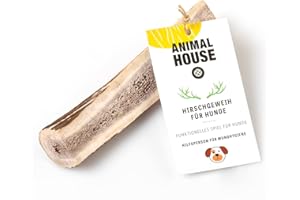Animal House – Geteiltes Hirschgeweih für Hunde – 100% natürlicher Kausnack – Stärkt die Mundhygiene – Widerstandsfähig und langlebig – In Allen Größen erhältlich