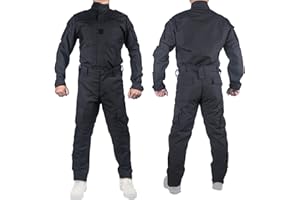 Kecrotac Tactical Military Camo BDU Uniform Set für Männer Kampfhemd und Hosen Ripstop Kleidung für Outdoor Jagd Airsoft Paintball