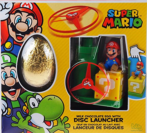 Preisvergleich Produktbild Super Mario Milchschokolade Osterei Und Disc Launcher-Spielzeug-Geschenk-Set