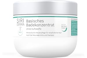 ‎SIRIDERMA SIRIDERMA Basisches Badekonzentrat | Beruhigendes Basenbad | Lindert Juckreiz bei Neurodermitis & Psoriasis | Vollbad, Fußbad & basische Waschung | Für alle Hauttypen, auch Babys & Kinder (500 g)
