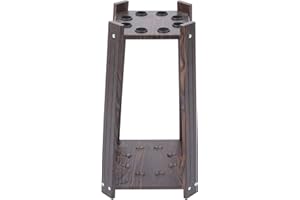 Alnemy Support de queue de billard - Accessoire de rangement pour billard et boules de billard - Pour la maison ou le club - Marron