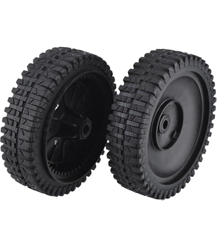 Roues Motrices Tondeuse Robot - Lot De 2, Compatible 105, 305 (2016+), 308, Diamètre 187 Mm, Noir ABS