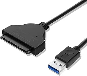 TB® USB 3.0 to SATA-I, SATA-II, SATA-III Converter Adapter Cable for 2.5" SATA HDD/SSD Hard Drive Adapter Cable Compatible with Win XP, Win Vista, Win7, Win8, Win10, Mac OS8.4 Plug n Play