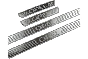 JT2D-4 Stück Edelstahl Einstiegsleisten Schutz für Op-EL Astra Zafira Corsa Mokka, Auto Willkommenspedal Türschweller Kratzschutz Abdeckung Car Styling Zubehör,Silver