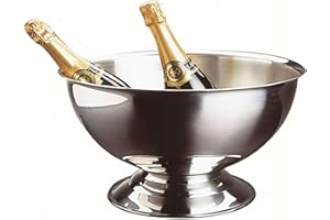 Thekitchenette Seau À Champagne/Grand Format 5-6 Bouteilles Ø 40 CM - INOX