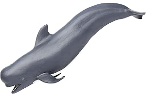 SAFARI LTD. Safari Ltd- Miniature Sea Life Pilot Whale Animals, 205629, Gris, Grand