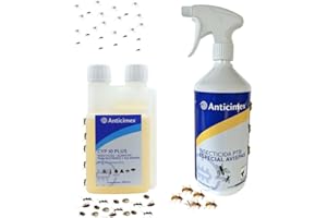 Anticimex Pack Rastreros | Insecticida Spray 1 L con Permetrina y CIPERGEN con Cipermetrina | Elimina Cucarachas, Hormigas, Arañas y Más | Interior y Exterior | Uso Profesional y Doméstico