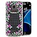 Produktbild Saxonia Samsung Galaxy S7 edge Hülle Silikon Case Schutzhülle Ultra Slim Back Cover mit Motiv Lila Blumen
