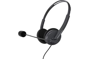 Energy Sistem Headset Office 2 Anthracite (Auricular On-Ear, Compatible con PC/Mac/Smartphone, Conector 3.5 mm, micrófono con Brazo retráctil), Negro
