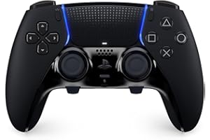 Playstation Sony, Manette DualSense Edge Officielle pour PS5, Sans Fil, Commandes Ultra-Personnalisables + Profils Interchangeables + Confort Amélioré, Boîte de Transport Incluse, Couleur : Noire