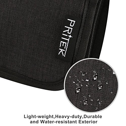 PRITEK Tragbare Reisetasche Universaltasche Elektronik-Zubehör Tasche, Reiseorganisator, Kabel,Reisekoffer, Kosmetiktasche (Schwarz) - 3