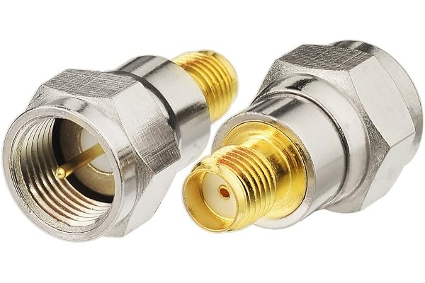 Eightwood SMA 4G Antenna Adapter SMA Female to F Type Male Adapter 2pcs Compatible for WLAN 4G Aerial TV Sticker Networks Modems CATV Satellite Boxes Set Top Boxes CATV Networks