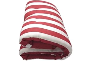 Dabuty Online, S.L. Cojín Tumbona Colchón Tumbona Acolchada Classic 180 x 55 x 8 cm Texturas Rayas (Rojo)