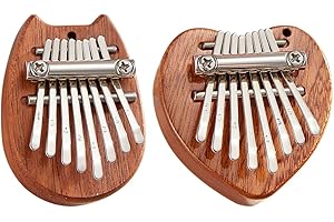 ARTISANSHOW 2-Pack 8 Keys Mini Kalimba Thumb Piano, Mbira Finger Piano with Lanyard, Music Gifts for Adults Kids Beginners Lovers Players