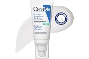 CeraVe - Gel-Crème Hydratant Visage Oil Control - Hydrate en Continu, Restaure la Barrière Cutanée, Apaise - 3 Céramides Essentiels, Niacinamide, Acide Hyaluronique - Peau Mixte à Grasse - 52 ml