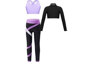 MSemis Sportkleidung Mädchen Jogginganzug Langarm Kinderkleidung set Sportanzug 2tlg /3tlg Tracksuit Freizeitanzug Sweatshirt + Sporthose Trainingsanzug