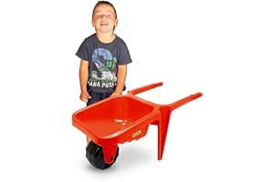 Wader Gigante, Carretilla Robusta para niños, L = 77cm, Capacidad de Carga hasta 100kg, plástico Seguro, a Partir de 1 año, Color Rojo, (74802)