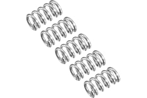 QUARKZMAN Compression Spring 304 Stainless Steel 6 mm AD 1 mm Wire Size 10 mm Free Length Silver Tone Pack of 5