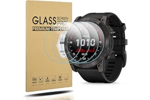 SUOMAN Diruite 4-Stück Displayschutz für Garmin Fenix 7X 51mm Schutzfolie,HD Anti-Kratzen Gehärtetes Glas Displayschutzfolie für Garmin Fenix 7X /7X Solar/Sapphire Solar Schutz Glas