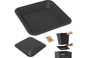 HOMERZO Untersetzer für Blumentöpfe Pflanzen quadratisch 30,5x30,5 cm passend für Töpfe Kunststoff