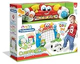 futbol para bebes También enseña inglés Baby Clementoni- Portería fútbol interactiva, Color Rojo, Azul y Verde (550487)