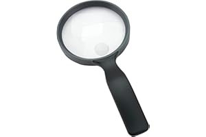 Carson JS-24 ręczna lupa ręczna z 2-krotnym powiększeniem i zintegrowaną soczewką punktową z 3,5-krotnym powiększeniem