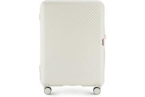 WITTCHEN Valise Moyenne en matériau Polycarbonate 4 roulettes pivotantes Serrure à Combinaison coquilles dures Poids 3,4 kg Blanc