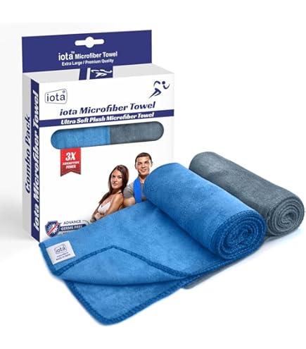 KinHwa 3-Pack Microfiber Gym Towels - Super Absorbent & Quick Dry, 16x31 Inch, Perfect For Workouts, Yoga & Sports