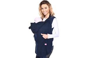 Mija Arts Veste de transport coupe-vent universelle pour maman et bébé Universel Marine