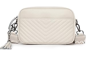 KESUDE Small Crossbody Bag for Women Ladies Handbag Genuine Leather Cross-Body Shoulder Bags Crossover Phone Purse Bag with Removable and Adjustable Wide Strap Holiday Essentials for Women, Beige