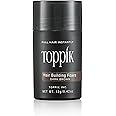 Toppik Hair Building Fibres Powder, for a Thicker-looking Hairline, Crown and Beard, Instant Thinning Concealer for Men and Women, Dark Brown, 12 g