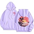 Pink Puff Graphic Hoodies for Teen Girls Kids Womens Cute Letter Print Casual Preppy Sweatshirts Oversized Long Sleeve Y2K Streetwear Tops Pullover