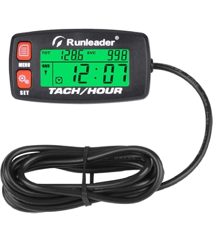 Compteur Horaire Runleader RL-HM058G - Tachymètre Numérique, Alerte RPM, Étanche IP67