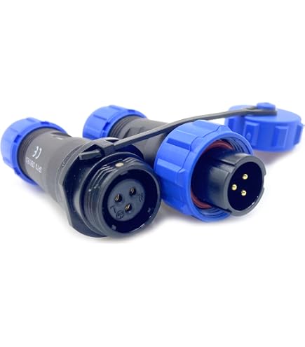 Connecteur Aviation SP13 2 Broches - IP68 Étanche - Sertissage Vis - Pour Éclairage Extérieur - 250V 13A