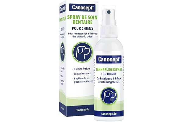 Canosept Spray De Soin Dentaire Pour Chiens 100 ml - Plaque off chien & Plaque destructor chien- Pour Le Nettoyage Des Dentitions Canines - Rafraîchisseur D'Haleine Pour Chiens