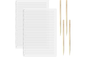 YWNYT Regla de rejilla con 4 marcadores de madera A4 para dibujo de papel rayado, línea recta de 0.35 pulgadas y 1 cm