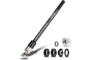 LMYSUFI Adaptador de Eje Insertable M12 X 1,5mm 160-178 mm para Remolque de Bicicleta, Longitud de Eje Ajustable