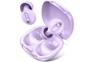 VEKJ Adjustable Ear Plugs, 2 Noise Relief Modes Earplugs for Sleep Noise Cancelling, Single/Double Ear Tips Silicone Reusable Earplugs for Sleep/Focus/Travel/Work, 17-35dB (SNR) Noise Reduction Purple