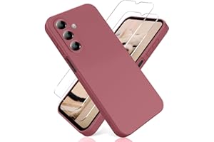 YiKaDa - Hülle für Samsung Galaxy A26 5G & [2 Stück] Schutzfolie, Ultradünnes Weiches TPU Silikon Schutzhülle - Tiefes Rosa