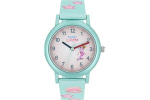 Prinzessin Lillifee Armbanduhr Mädchen Kinder Quarzuhr Analog, mit Textil Armband, 3 bar Wasserdicht, Kommt in Uhren Geschenk Box
