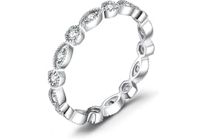 JewelryPalace 3 Anelli Donna Argento 925, Fedine Fidanzamento Coppia Creato Moissanite Zirconia, Diamante Simulato Anniversario Matrimonio Promessa Sposa Band Tre Ori Anelli Donna Set, Gioielli Donna