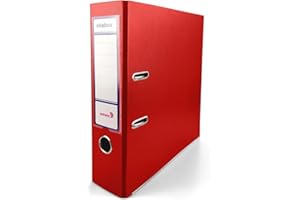 Netuno 1 raccoglitore documenti rosso a 2 anelli A4 dorso 8 cm raccoglitori in cartone ecologico riciclato per archivio ufficio faldoni portadocumenti registratori ad anelli