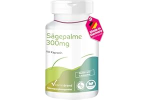 ‎VITAMINTREND Vitamintrend Sägepalme 300mg, 90 Kapseln, Saw Palmetto, hochdosiert, Nahrungsergänzungsmittel vegan ohne Magnesiumstearat, in Deutschland hergestellt